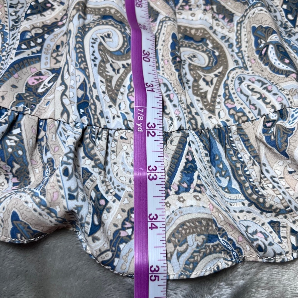 Grace Karma Tiered Dress Womens XL Paisley Long Sleeve Ruffle Collar Bohemian - Picture 14 of 14